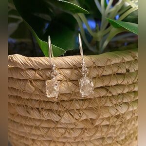 SALE! Herkimer Diamond Earrings set in 925 Sterling Silver